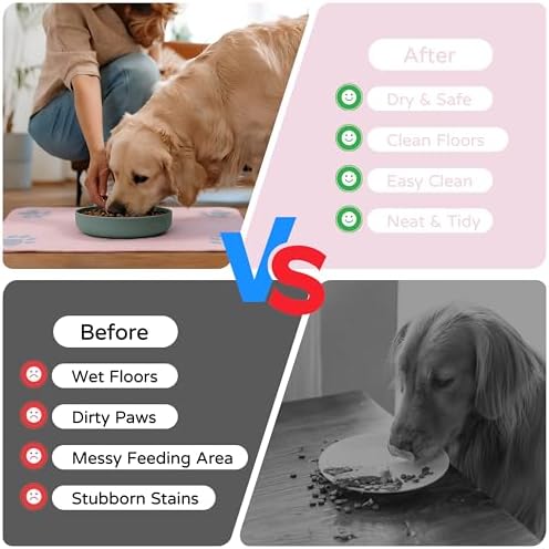 Dog Cat Food Mat, Absorbent Pet Feeding Mat - Image 5