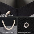 PRANDOM Large Foldable Cube Storage Bins 11x11 inch Fabric Linen Storage - Image 4