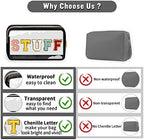 Chenille Letter Clear Makeup Bags Stuff Pouch, Preppy Patch Makeup Bag - Image 6
