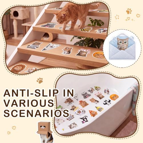 Fullhawl 30 Pcs Cat Non Slip Shower Stickers, Cute Bathtub Safety - Image 6
