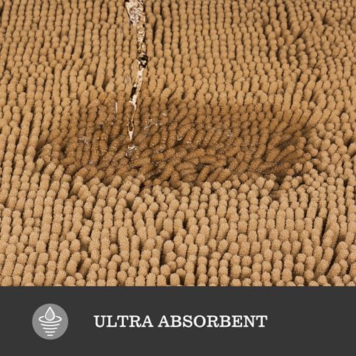 Yeaban Chenille Tan Bathroom Runner Rug 24"x72" - Image 4