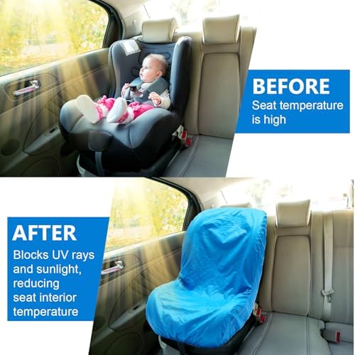 Bbto 2 Pcs Car Seat Sun Shade Covers Baby Heat Protector - Image 3