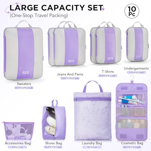 OlarHike 10 Set Compression Packing Cubes - Image 2