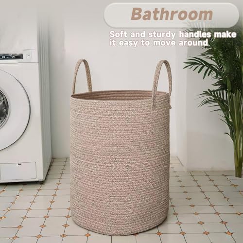 JMvicyroam 60L Cotton Rope Laundry Basket Hamper - Image 5