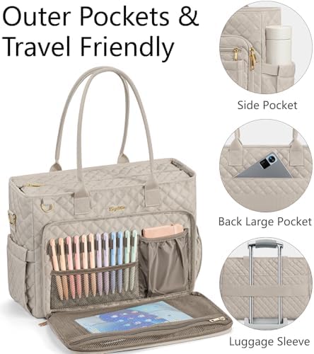 Bagstellar Teacher Tote Bag for Women, 15.6" Laptop Work Tote Computer Bag - Image 6