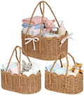 3 Set Wicker Diaper Caddy Organizer, Paper Rope Storage Baskets Nursery Bin by Unknown