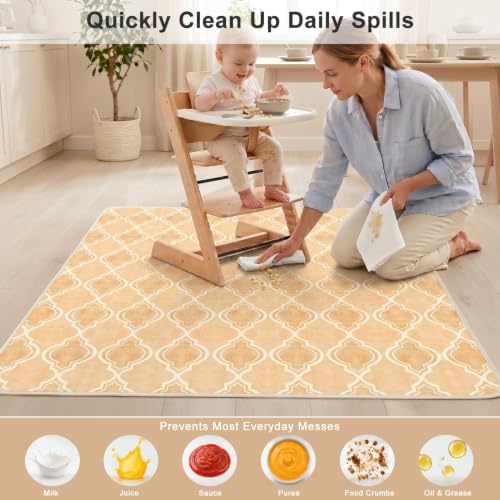 Splat Mat for Under High Chair Waterproof Non Slip Floor Mat for Baby - Image 4