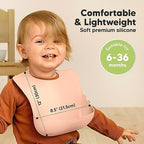 KeaBabies 2-Pack Silicone Bibs for Babies, Toddlers Girl - Image 3