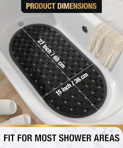 HITSLAM Non Slip Bathtub Mat, 27x15 Inch Bath Mat - Image 5
