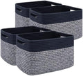 4 Pack Storage Baskets for Organizing, Woven Baskets for Shelves by SIXDOVE