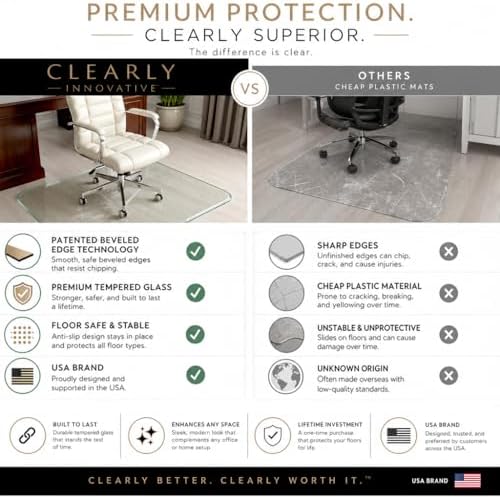 Tempered Glass Office Chair Mat - Image 4