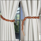 2 Pieces Curtain Tieback Wood Bead Curtain Tiebacks Curtain Holdbacks - Image 2