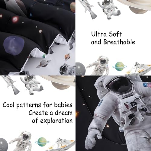 lasoftan Toddler Bedding Set, 4 Piece Bed-in-a-Bag Toddler Bed Comforter Sets - Image 2