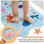 Baby Bath Mat for Kids Toddler 40" x 16" Soft PVC Kids Bathtub Mat - Image 2