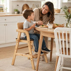 Wooden High Chair for Babies and Toddler Dining Chair - Image 2