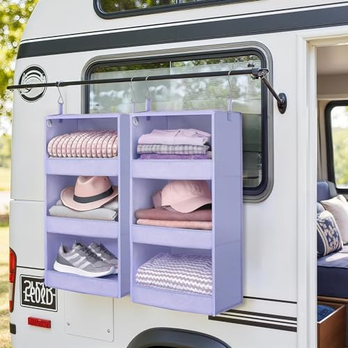 GRANNY SAYS 3-Shelf Hanging Closet Organizer, Foldable Storage - Image 5