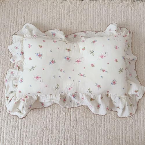 BuLuTu Muslin Cotton Baby Pillow Case, Flower & Sheep Pattern - Image 5