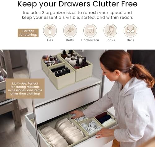 Reli. Drawer Organizers Clothes 14 Pack | Foldable Dresser Drawer Organizer - Image 3