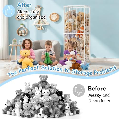 Stuffed Animal Storage Zoo Metal Toy Organizer 61x17x12.6in - Image 4
