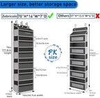 over the door organizer, Solid Bamboo Board 6-Tier Heavy Duty 75LB, 12 Side - Image 2