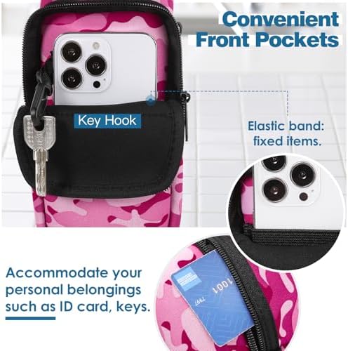 Nuovoware Water Bottle Carrier Bag, Camouflage Pink - Image 2