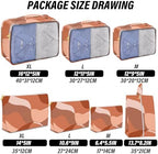 7 Set Packing Cubes Travel Luggage Organizers - Image 2