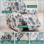 NILUOH Stretch Recliner Covers 4 Piece, Non-Slip Lazy Boy Chair Covers - Image 2
