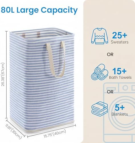 efluky Slim Laundry Basket, Narrow Laundry Hamper - Image 2