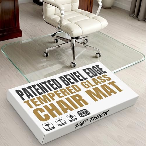 Tempered Glass Office Chair Mat by ClearlyInnovative
