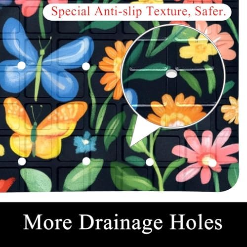 Shower Mat Bathtub Mat, 26.8x15.1 inch, Non-Slip Bath Mat - Image 2