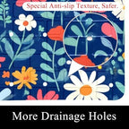 Bathtub Mat Non Slip 26.8x15.1In, Wildflowers Bath Mat - Image 2