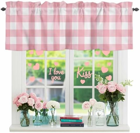 Valentine's Day Kitchen Curtains Valances by VandarllinHomeKitchenDecor