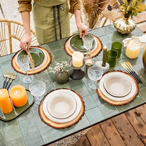 TaoBary 100 Pcs Disposable Wood Slice Grain Paper Placemats Bulk - Image 5