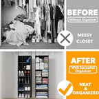 SpaceAid 2 Pack Hanging Closet Organizer and Storage - Image 3