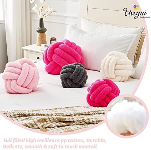 Uvvyui Knot Pillow Ball, Soft Home Decorative Pillows, Round Throw Pillow - Image 3
