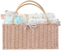 HBlife Large Baby Diaper Caddy Organizer Pink, Paper Rope Storage Baskets by HBlife