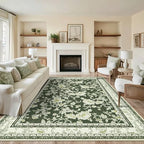 BILEEHOME Olive Green Area Rugs by BILEEHOME