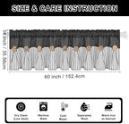 ASPMIZ Farmhouse Cotton Linen Valances - Image 2