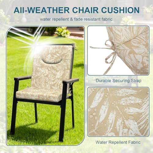 DYTXIII Outdoor High Back Chair Cushions Set of 2, 44x20 in Water Repellent - Image 4