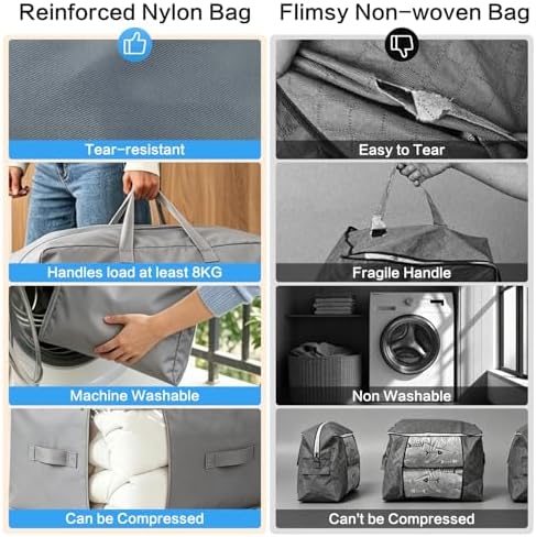 Comforter Storage Bag, Large Capacity Blanket Storage Bags 2-Layer Ultra Space - Image 7