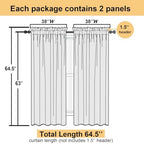 Lecloud Leia Sage Green Sheer Curtains 63 Inch Length 2 Panels, Light Filtering - Image 4