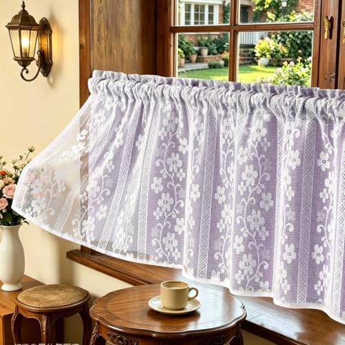 ASPMIZ Linen Valances for Windows Double Layer Valance Curtains by ASPMIZ