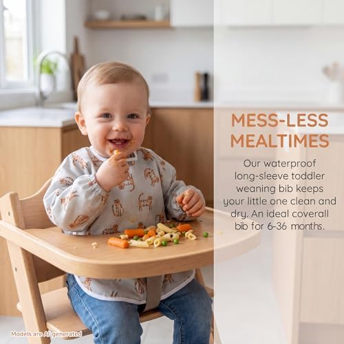 Little Dimsum Long Sleeve Bib for Baby Infant Toddler 6-36 Months - Image 2