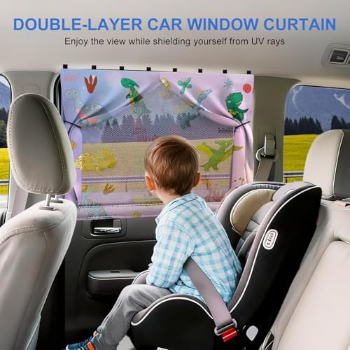Car Window Shades, 8 Strong Magnets Magnetic Side Window Sun Shade - Image 2