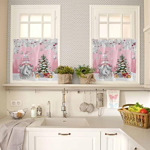 Vandarllin Christmas Gnome Kitchen Curtains and Valances Set, Winter Merry - Image 4