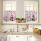Vandarllin Christmas Gnome Kitchen Curtains and Valances Set, Winter Merry - Image 4