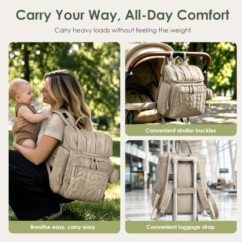 TOPEAST Diaper Bag Backpack, Large Travel Baby Bag - Image 6