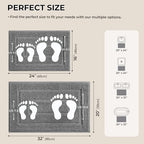 GRANNY SAYS Grey Bathroom Rugs Set 2 Piece, Non Slip Microfiber Bath Mats - Image 2
