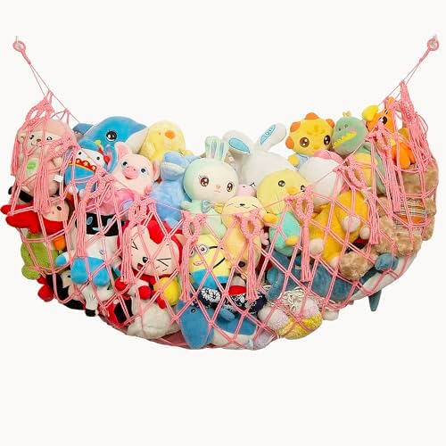 Large Stuffed Animal Storage Net or Hammock Wall Mounted Macrame Stuffed Animal by Amdermi