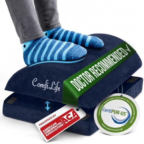 ComfiLife Foot Rest for Under Desk at Work – Adjustable Height Memory Foam Foot by ComfiLife